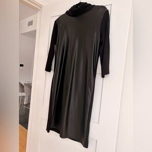 Joseph Ribkoff Black Faux Leather Dress – Size 4 – Never Worn